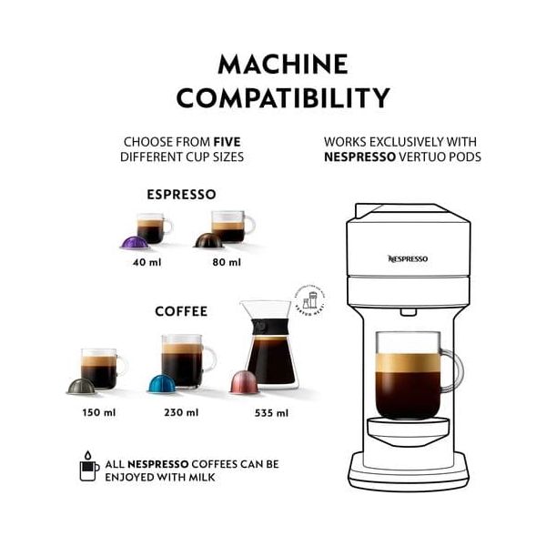 NESPRESSO by Krups Vertuo Next XN910840 Pod Coffee Machine - Black - 3