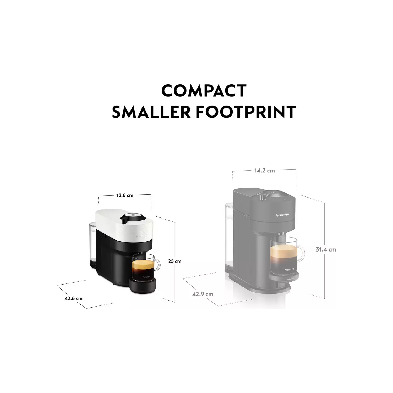 NESPRESSO by Krups Vertuo Pop XN920140 Smart Coffee Machine - White - 5