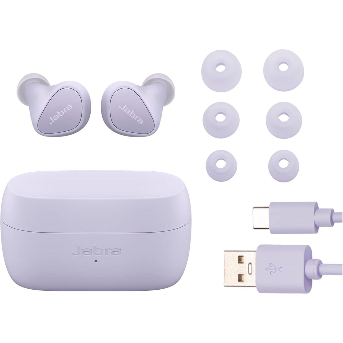 Jabra Elite 4 Wireless Earbuds, Active Noise Cancelling, Discreet and Comfortable Bluetooth Earphones with Spotify Tap Playback, Google Fast Pair, Microsoft Swift Pair and Multipoint - Lilac  - 5