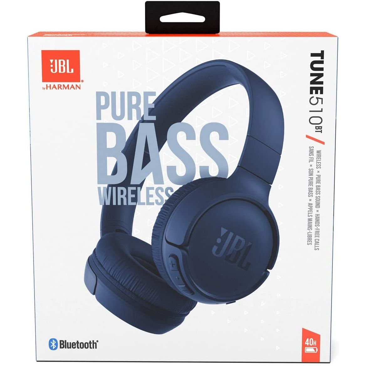 JBL Tune510BT Wireless On-Ear Headphones with Bluetooth 5.0 and Speed Charge, Up to 40 Hours Battery Life, Blue - 4