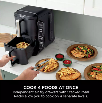 Ninja Double Stack SL300UK 7.6L Air Fryer - Black - 4
