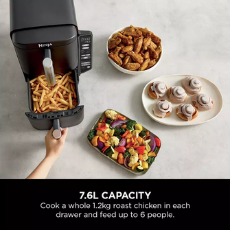 Ninja Double Stack SL300UK 7.6L Air Fryer - Black - 5