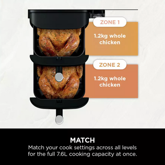 Ninja Double Stack SL300UK 7.6L Air Fryer - Black - 6