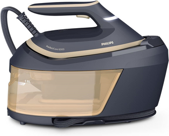 Philips PerfectCare Serie 6000 Steam Generator, 2400 W, 600g Steam Flow, 8 Bar Pressure, No Burns with OptimalTEMP Technology, 1.8L Tank, Black (PSG6066/26) - 2