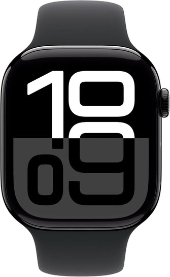 Apple Watch Series 10 GPS 46 mm Smartwatch with Jet Black Aluminium Case with Black Sport Band - M/L. Fitness Tracker, ECG App, Always-On Retina Display, Water Resistant  - 2