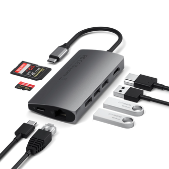 SATECHI Multiport Adapter 4K V2 6-port USB-C Connection Hub - Space Grey - 7