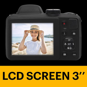 KODAK Pixpro Astro Zoom AZ405 - Digital Bridge Camera, 42x Zoom, 24 mm Wide-angle Lens, 20 Megapixels, 3" LCD Display, 1080p Full HD Video, OIS, AA Battery - Black  - 4