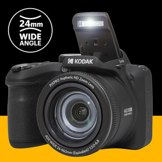 KODAK Pixpro Astro Zoom AZ405 - Digital Bridge Camera, 42x Zoom, 24 mm Wide-angle Lens, 20 Megapixels, 3" LCD Display, 1080p Full HD Video, OIS, AA Battery - Black  - 6