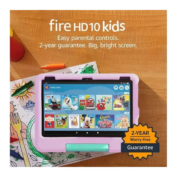AMAZON Fire HD10 Kids 10.1” (ages 3-7) Tablet (2023) – 32 GB, Pink - 2