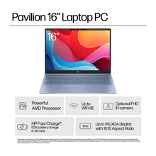 HP Pavilion 16-ag0508sa 16" Laptop - AMD Ryzen 5, 512 GB SSD, Sky Blue (Used) [Comes with 3rd party Charger] - 4