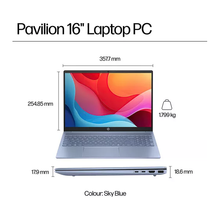 HP Pavilion 16-ag0508sa 16" Laptop - AMD Ryzen 5, 512 GB SSD, Sky Blue (Used) [Comes with 3rd party Charger] - 10
