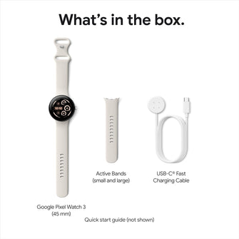 Google Pixel Watch 3 (45 mm) – Android smartwatch with heart rate tracking, advanced running from Fitbit, fitness insights, 24-hour battery – Matte Black Aluminium Case – Obsidian band – Wi-Fi  - 8