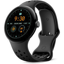 Google Pixel Watch 3 (45 mm) – Android smartwatch with heart rate tracking, advanced running from Fitbit, fitness insights, 24-hour battery – Matte Black Aluminium Case – Obsidian band – Wi-Fi  - 1