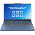 Lenovo IdeaPad Slim 3 14" Full HD Laptop Compact Efficient and Reliable 4GB 128GB SSD- Blue - 1