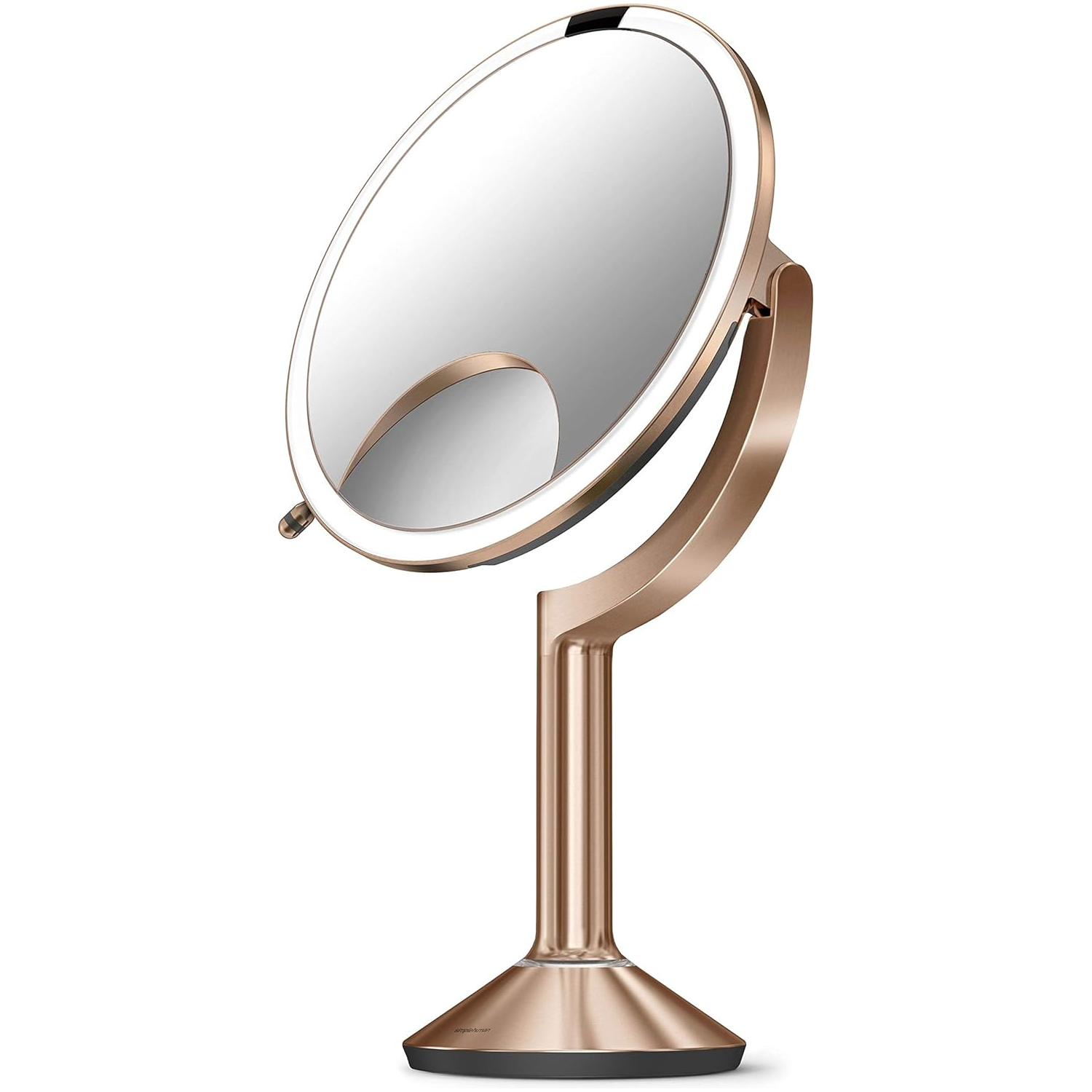 simplehuman ST3034 20cm Sensor Mirror Trio with Touch-Control Brightness, Light Up Makeup Magnifying Mirror, 10x, 5x, 1x  - 4