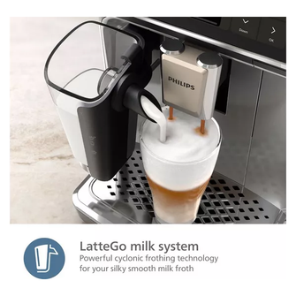 PHILIPS Series 5500 LatteGo EP5546/70 Bean to Cup Coffee Machine - Silver and Black - 4