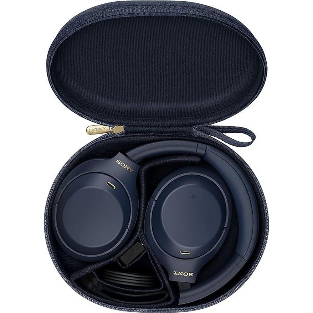 Sony WH-1000XM4 Noise Cancelling Wireless Headphones - 30 hours battery life - Over Ear style - Optimised for Alexa and Google Assistant - with built-in mic for phone calls - Midnight Blue  - 4