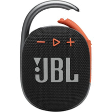 JBL Clip 4 Portable Bluetooth Speaker  Compact, Durable and Versatile Sound - Black/Orange  - 1