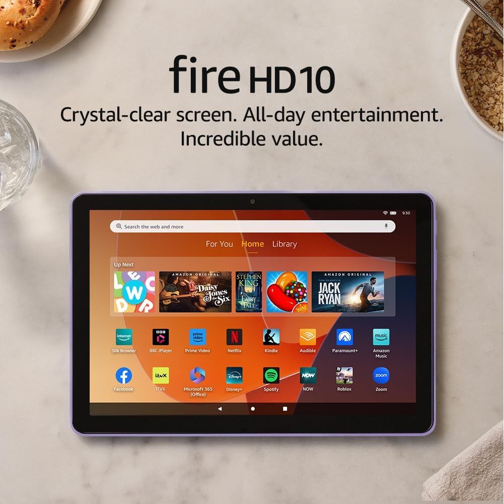 Amazon Fire HD 10 Tablet (Newest Generation, 2023 Release) 10.1-Inch Full HD Display, 32GB Storage - Lilac - 1