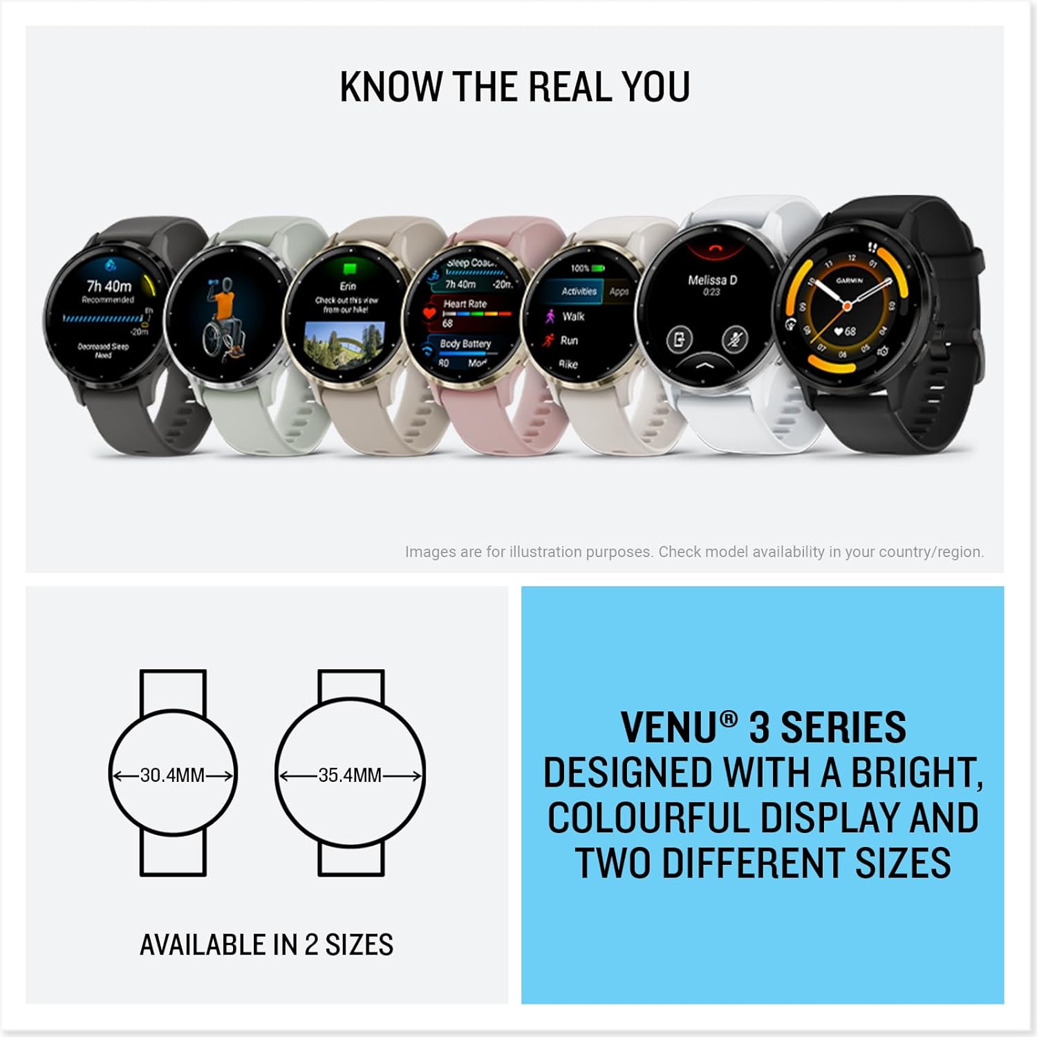 Garmin Venu 3, AMOLED GPS Smartwatch with All-day Advanced Health and Fitness Features, Voice Functionality, Music Storage, Wellness Smartwatch with up to 14 days battery life, Black  - 5