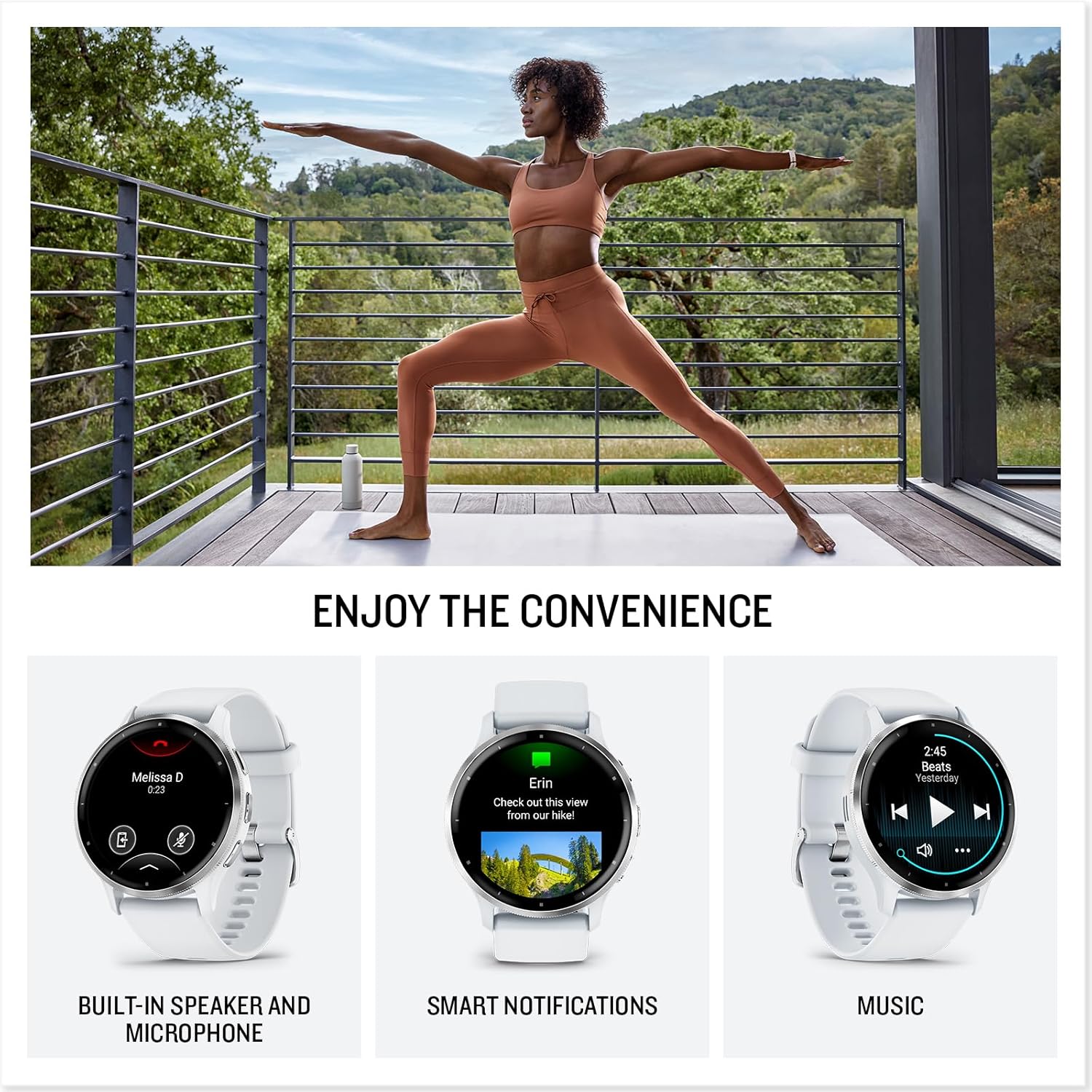 Garmin Venu 3, AMOLED GPS Smartwatch with All-day Advanced Health and Fitness Features, Voice Functionality, Music Storage, Wellness Smartwatch with up to 14 days battery life, Black  - 4