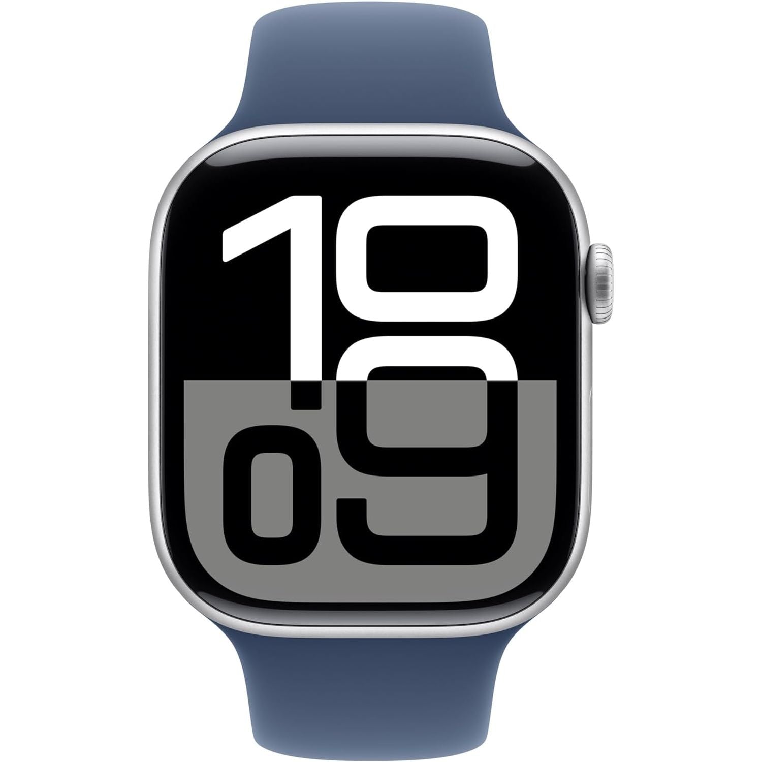 Apple Watch Series 10 GPS 46 mm Smartwatch with Silver Aluminium Case with Denim Sport Band - M/L. Fitness Tracker, ECG App, Always-On Retina Display, Water Resistant  - 2