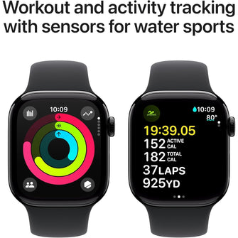 Apple Watch Series 10 GPS 46mm Jet Black Aluminium Case with Black Sport Band - 4