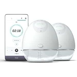 Elvie Breast Pump | Double Electric Breast Pump (24mm/28mm Nipple Shields) - Breast Pump Hands Free Tubeless Wearable Breast Pump - 1