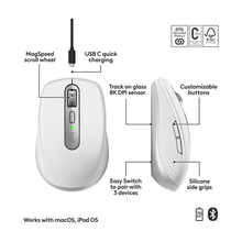 LOGITECH MX Anywhere 3S for Mac Wireless Darkfield Mouse - Pale Grey - 4