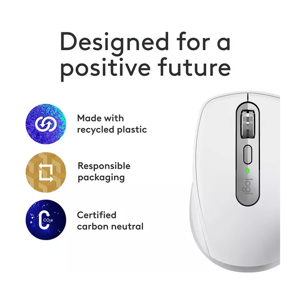 LOGITECH MX Anywhere 3S for Mac Wireless Darkfield Mouse - Pale Grey - 5