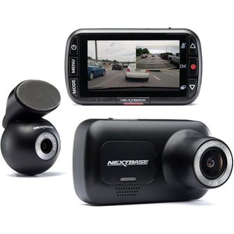 Nextbase 222XR Dash Cam Front and Rear Bundle - Full 1080p/30fps HD Recording, 140° 6 Lane View - Intelligent Parking Mode, Polarising Filter Compatible, G-Sensor Motion Detection - Car Accessories - 1