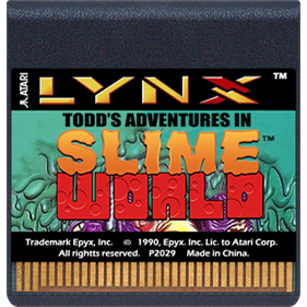 Jeu Atari Lynx - Todd's Adventure In Slime World - Édition Européenne Complète Neuve