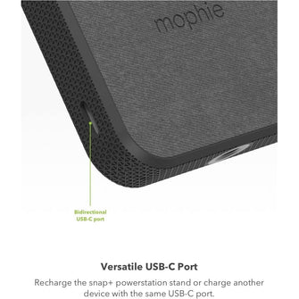 ZAGG mophie Snap+ Powerstation Stand, Magnetic and portable wireless battery, compatible with MagSafe, 10,000mAh internal battery, Black  - 3