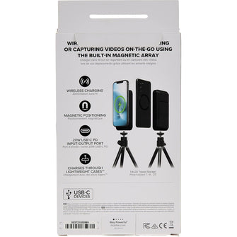 ZAGG mophie Snap+ Powerstation Stand, Magnetic and portable wireless battery, compatible with MagSafe, 10,000mAh internal battery, Black  - 7