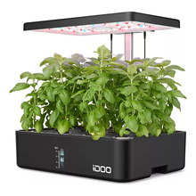 IDOO Home Hydroponics Herb Garden Growing Kit - Black - 1
