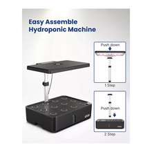 IDOO Home Hydroponics Herb Garden Growing Kit - Black - 3