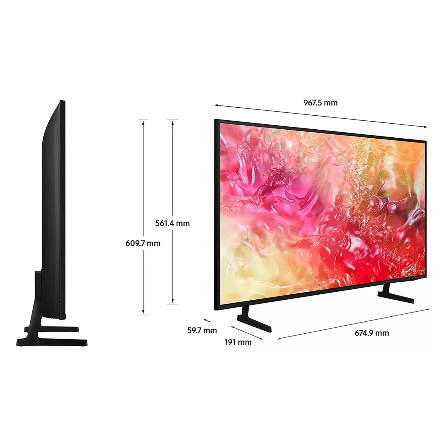 Samsung 43 Inch UE43DU7100KXXU Smart 4K UHD HDR LED TV - 2