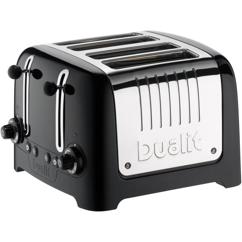 Dualit DPP4 Lite 4-Slice Toaster European Plug (UK Adapter Included) - Black  - 1