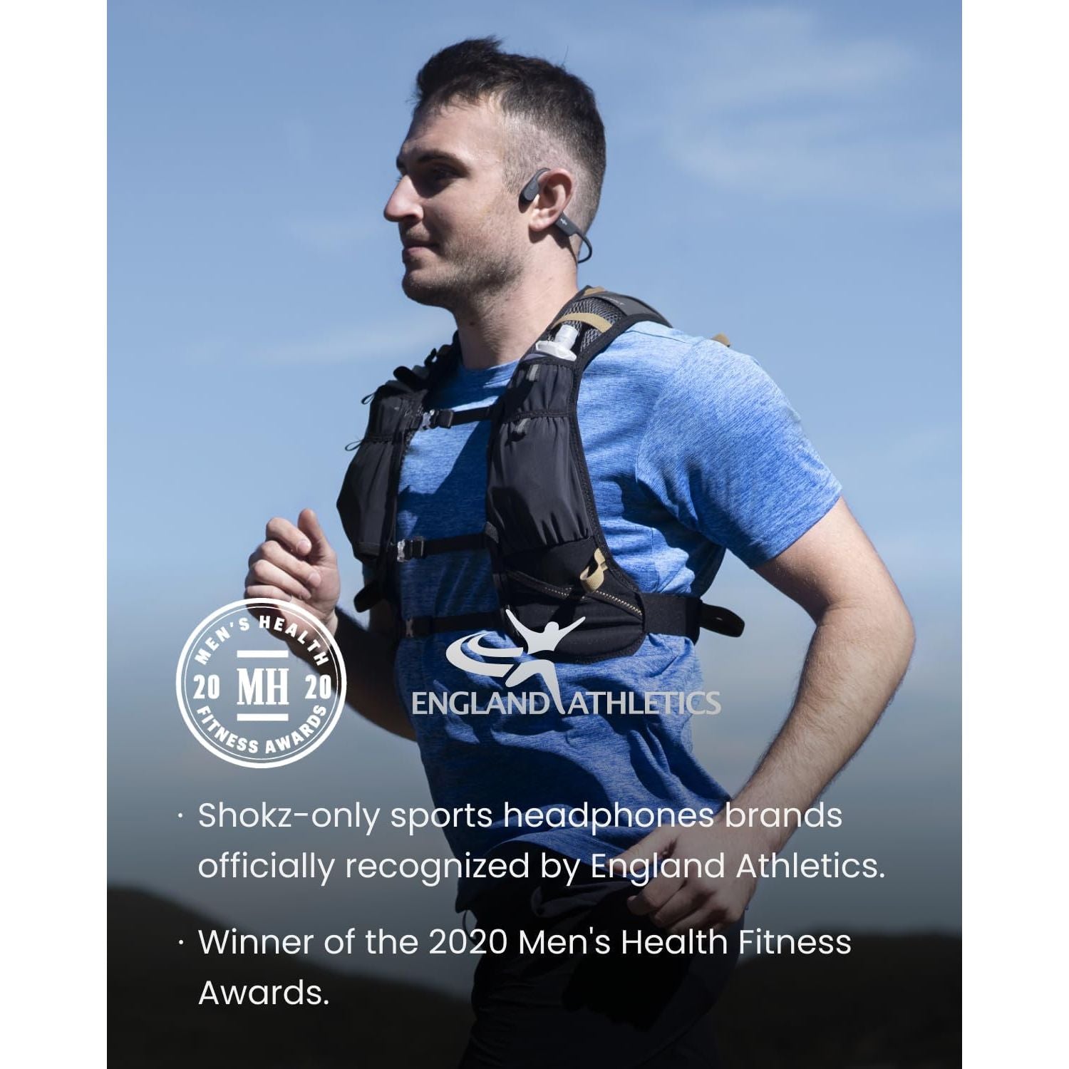 SHOKZ OpenRun SE Wireless Bone Conduction Headphones, [England Athletics Recommended] Open-Ear Bluetooth Earphones with Mic, Waterproof Sports Headset with 8H Playtime for Running Workout, Comet Grey  - 5
