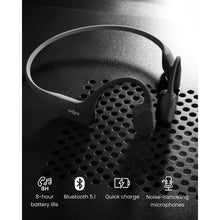 SHOKZ OpenRun SE Wireless Bone Conduction Headphones, [England Athletics Recommended] Open-Ear Bluetooth Earphones with Mic, Waterproof Sports Headset with 8H Playtime for Running Workout, Comet Grey  - 6