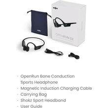 SHOKZ OpenRun SE Wireless Bone Conduction Headphones, [England Athletics Recommended] Open-Ear Bluetooth Earphones with Mic, Waterproof Sports Headset with 8H Playtime for Running Workout, Comet Grey  - 9
