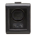 WOLF Wolf Heritage Single Winder 270002Wolf Heritage Single Winder with Glass Cover, Black - Secure Fit with Patented Lock-in Dynamic Cuff - for Bigger, Heavier Watches - Vegan Leather - Includes Universal Adapter - 1