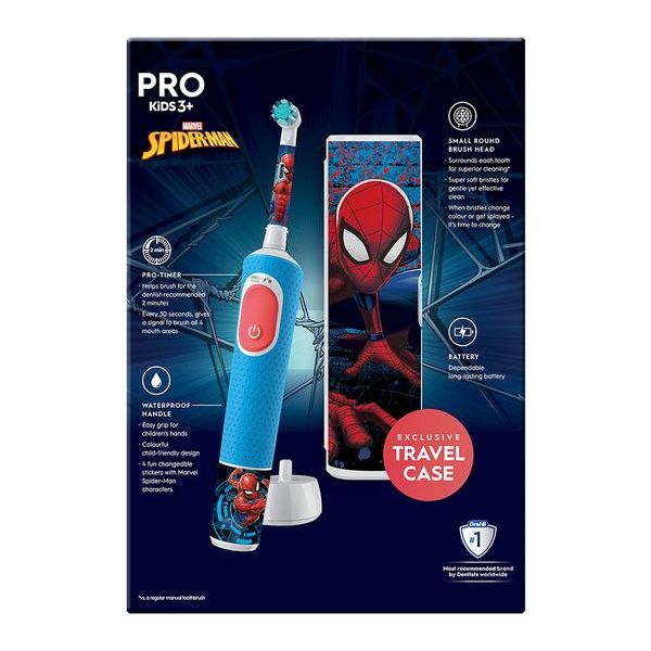 ORAL B VPRO Kids Electric Toothbrush Gift Set - Spider Man | Gadcet UK ...