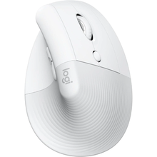 Logitech Lift Vertical Ergonomic Mouse, Wireless, Bluetooth or Logi Bolt USB receiver, Quiet clicks, 4 buttons, compatible with Windows/macOS/iPadOS, Laptop, PC - White - 1
