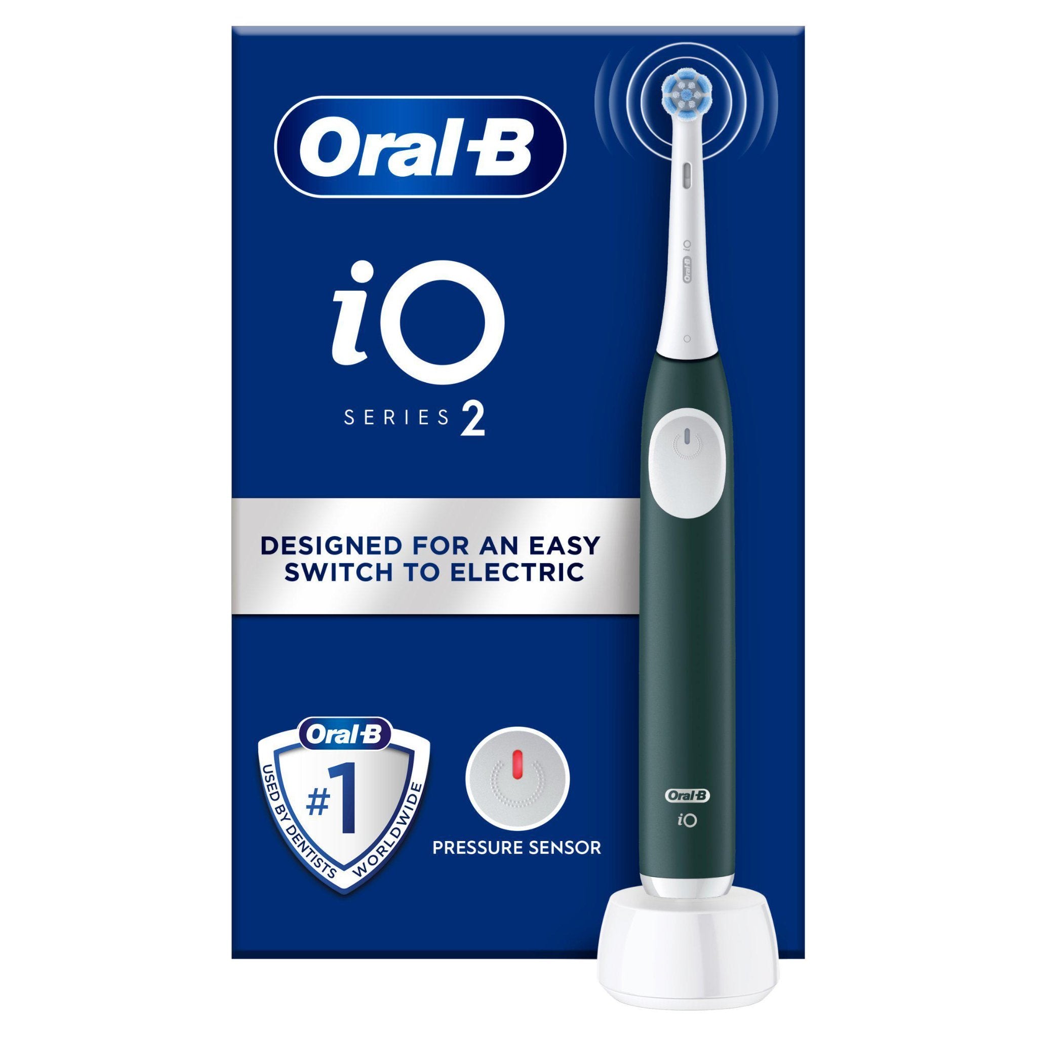 Oral-B iO2 Clean & Care Electric Toothbrush Forest Green - 4