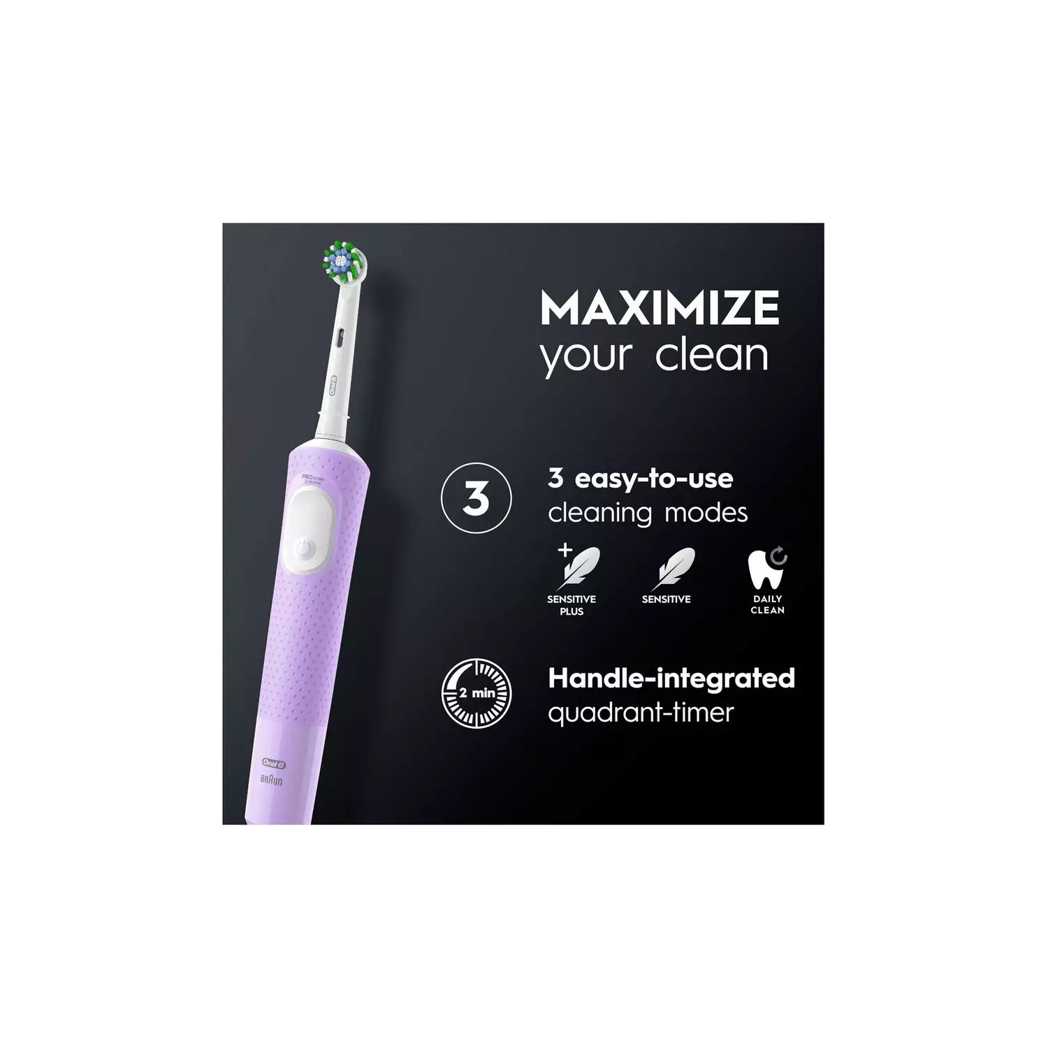 Oral-B Vitality Pro Electric Toothbrush - Purple - 4