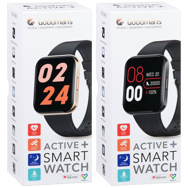 Goodmans Active Fitness Tracker Smart Watch Black Gadcet UK
