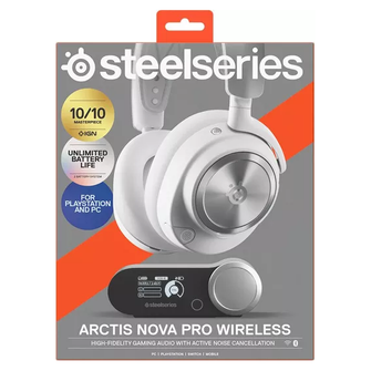 STEELSERIES Arctis Nova Pro Wireless 7.1 Gaming Headset for PC & PlayStation - White - 10