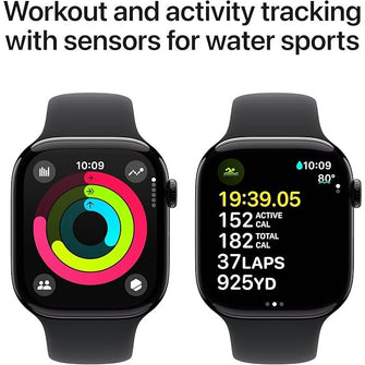 Apple Watch Series 10 GPS 46 mm Smartwatch with Jet Black Aluminium Case with Black Sport Band - 4