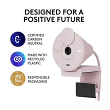 LOGITECH Brio 300 Full HD Webcam - Rose - 8